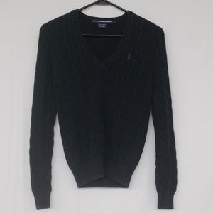Ralph Lauren Sport Knitted Cotton Sweater Black